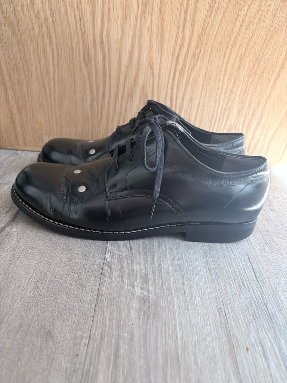 Comme des Garçons Leather Women's Oxfords - Picture 6 of 8